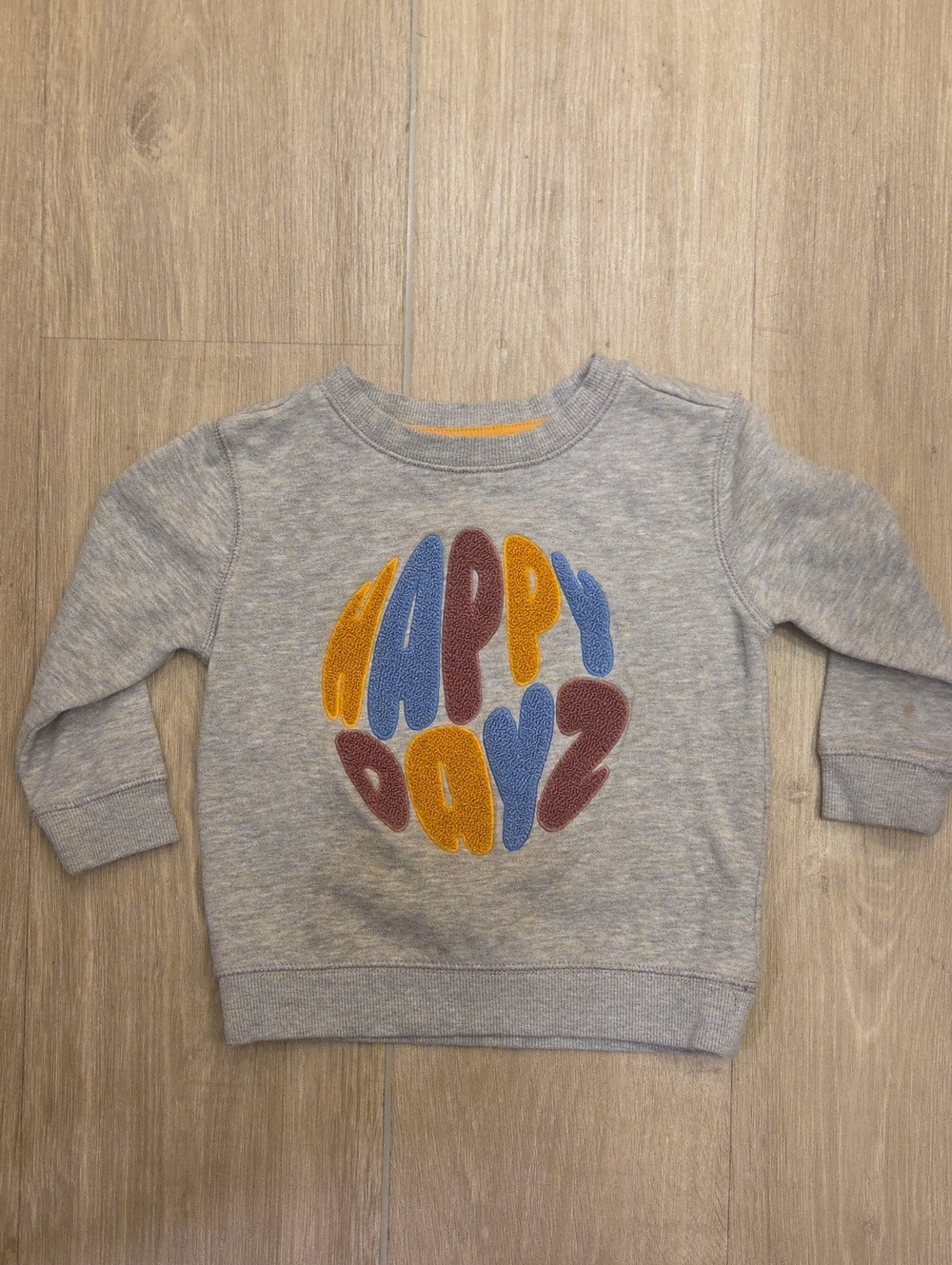 Toddler Heather Gray 'Happy Days' Pullover Sweatshirt